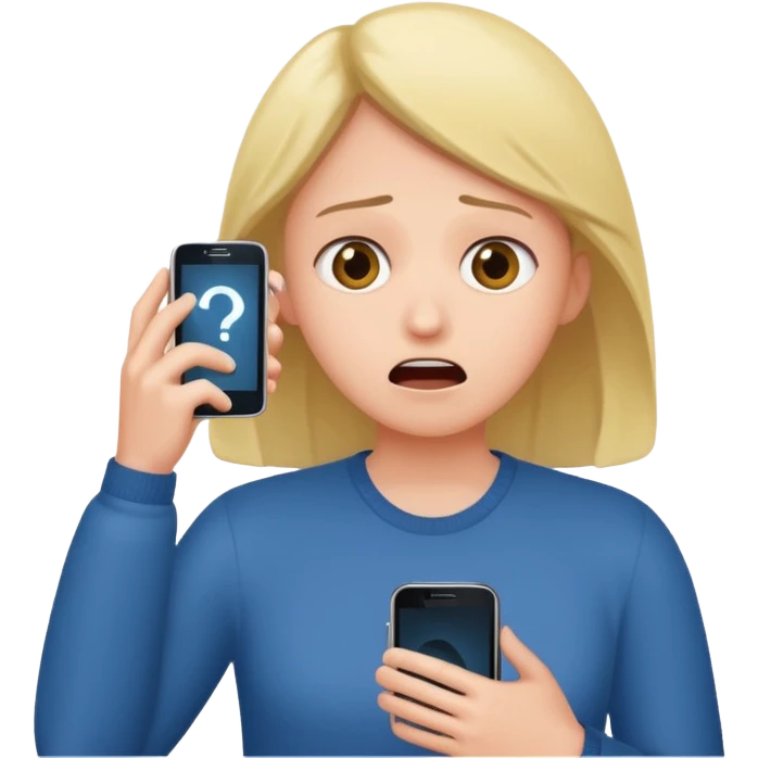 Person scared to drop phone emoji