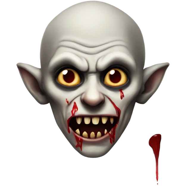 Nosferatu with blood dripping from teeth emoji