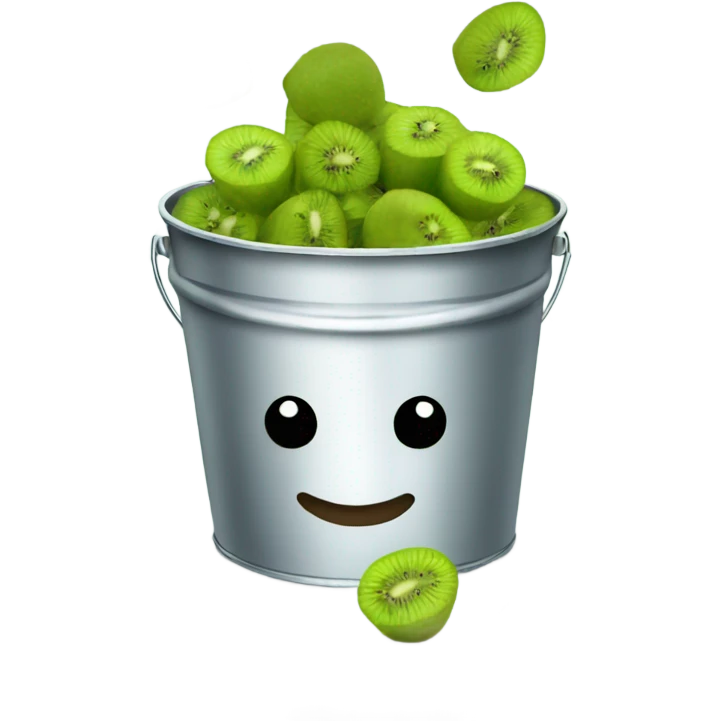 bucket of kiwi emoji