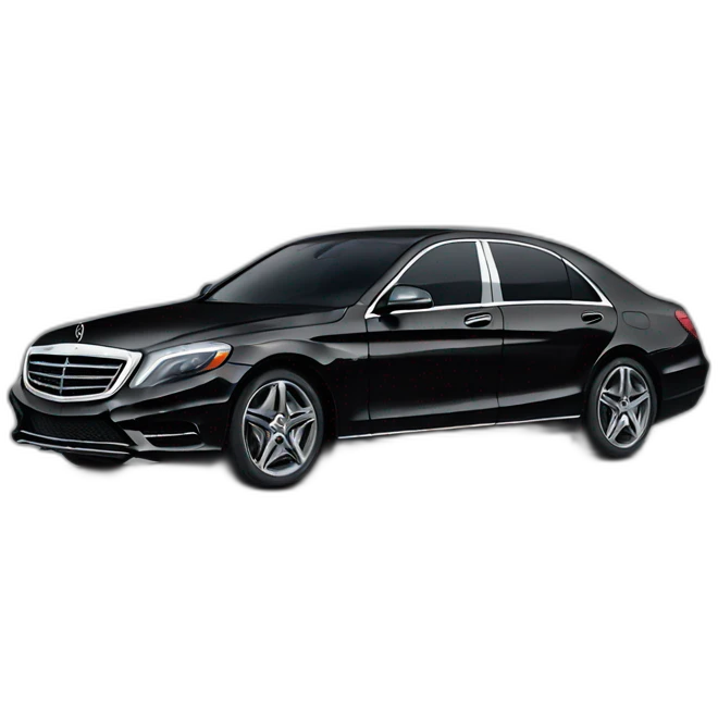 black mercedes benz s class emoji