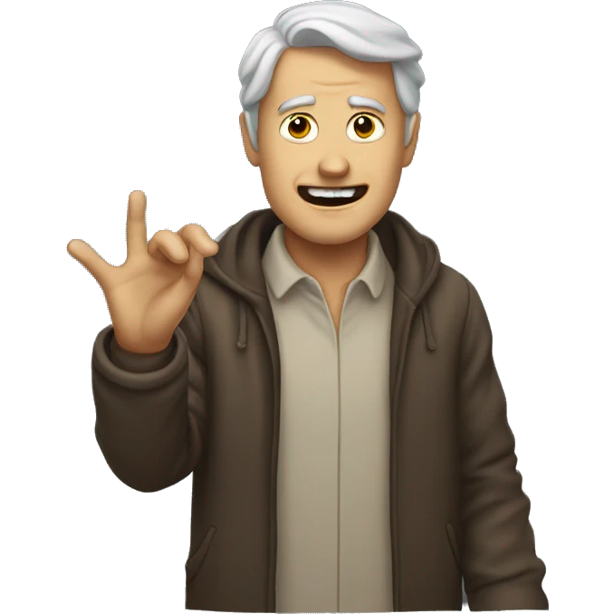 man waving hell emoji