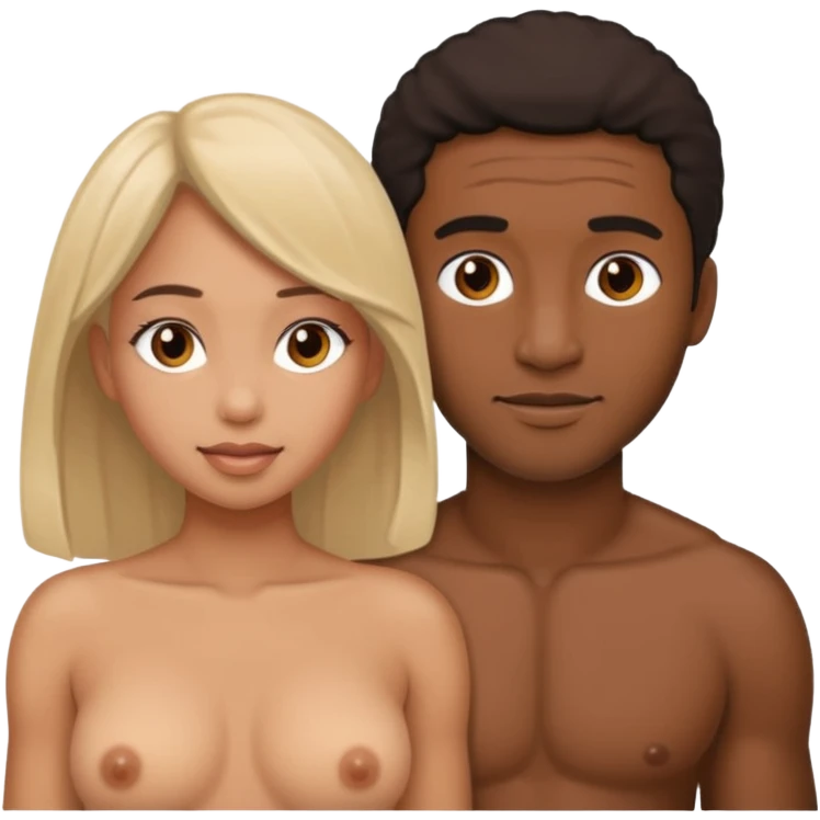 Black naked guy sucking naked girls breasts emoji