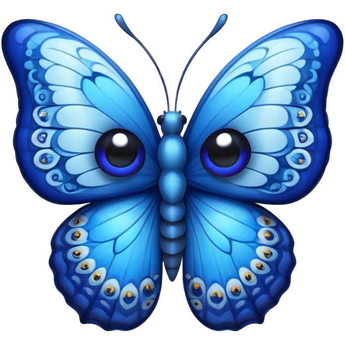 Cinematic Realistic Comical Blue Butterfly Portrait Emoji, Head tilted dramatically with an exaggeratedly amused expression, featuring striking, vividly detailed sapphire wings with playful, intricate patterns and wide, expressive eyes brimming with humorous disbelief, rendered with lifelike clarity and vibrant natural hues, high shine, dramatic yet playful, styled with an air of cheeky floral mischief, soft glowing outline, capturing the essence of a spirited and over‐the‐top blue butterfly that looks ready to flutter its way into viral fame! emoji