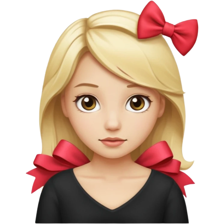 Ragazza bionda con fiocco emoji