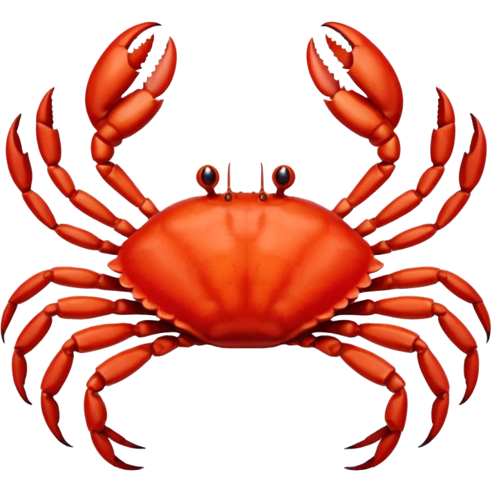 A live crab with only eight legs and two pincers emoji
