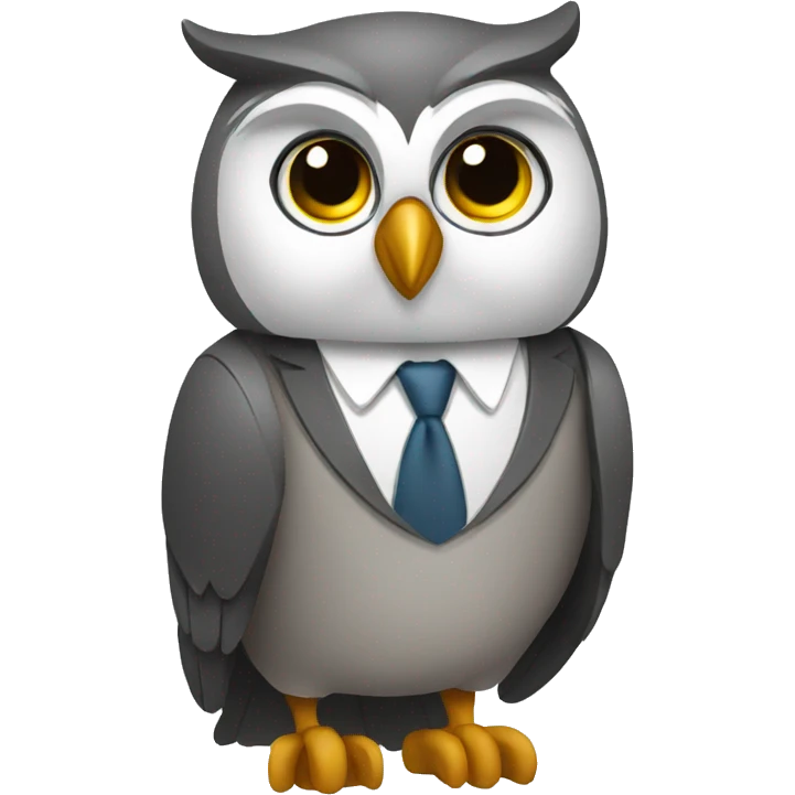 Business owl emoji