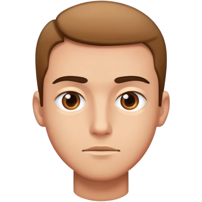 guy staring with a straight face emoji