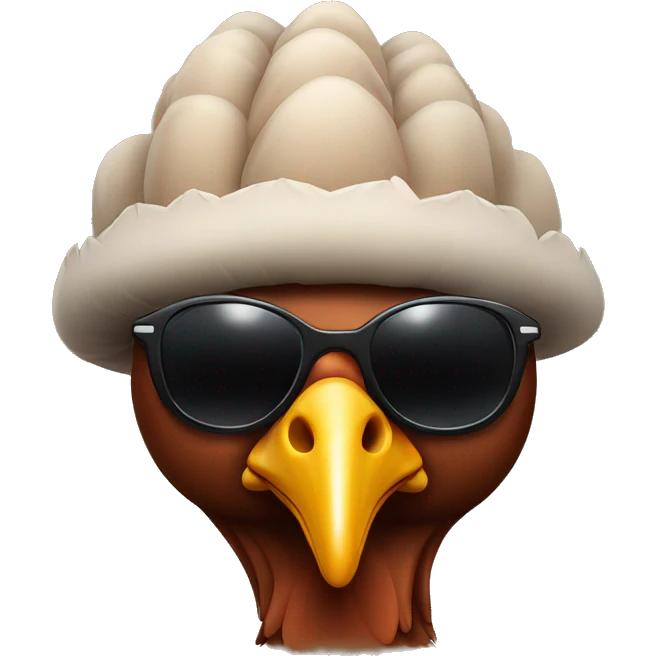 Turkey with sunglasses emoji