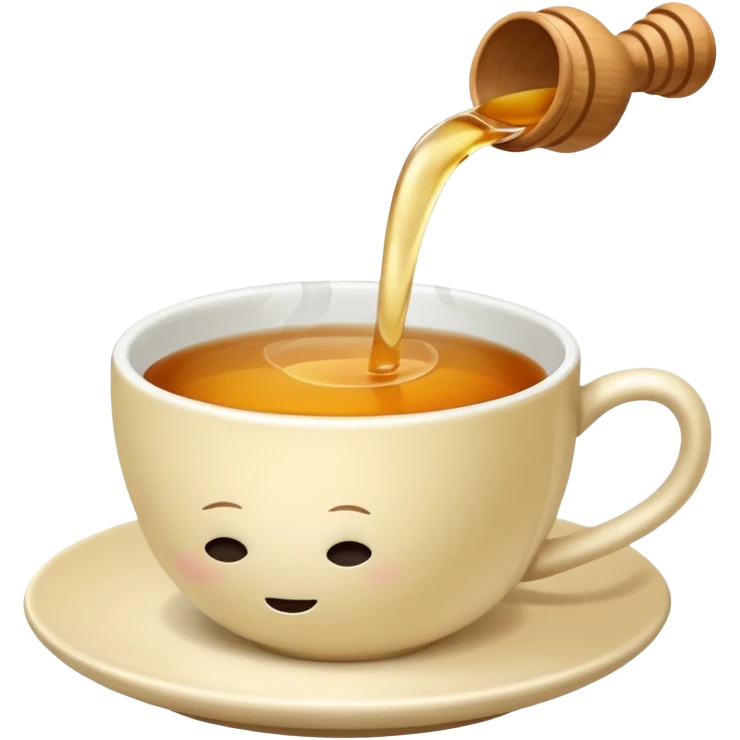 simple cup of tea with ginger root with no face emoji