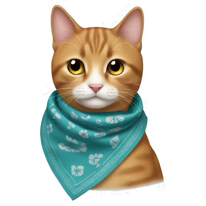 cat with a bandana emoji