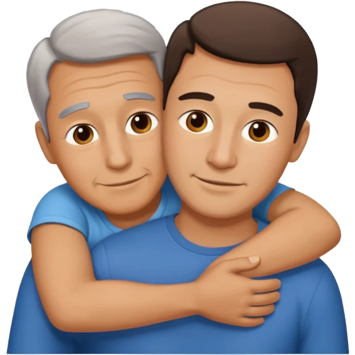father-in-law and son-in-law hugging emoji