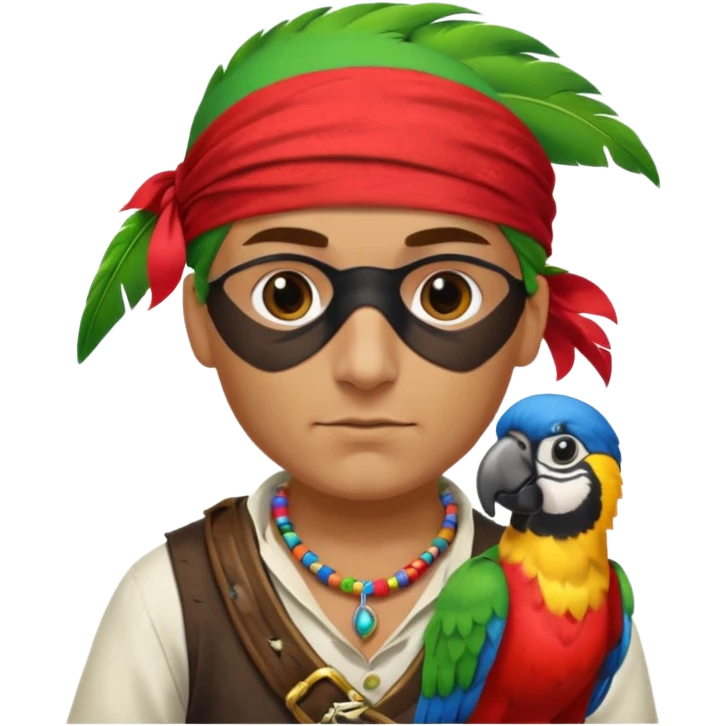 pirate and parrot emoji