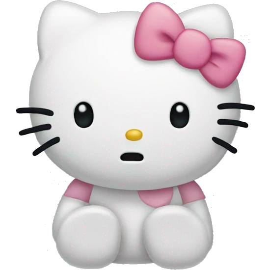 hello kitty being very sad emoji