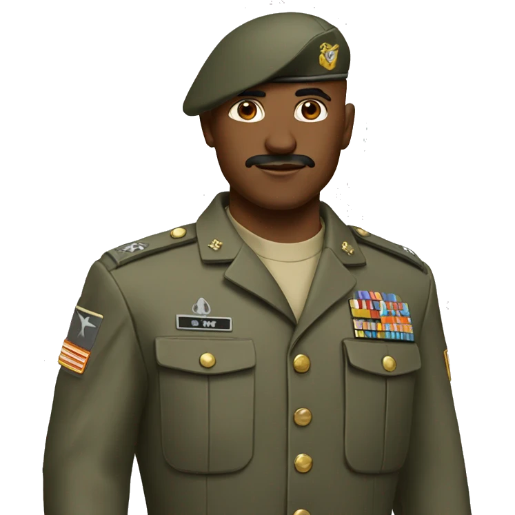 Army commander with a gun￼ emoji