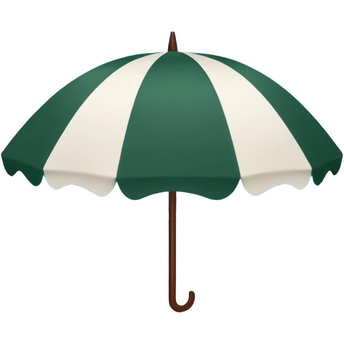 dark green beach umbrella emoji