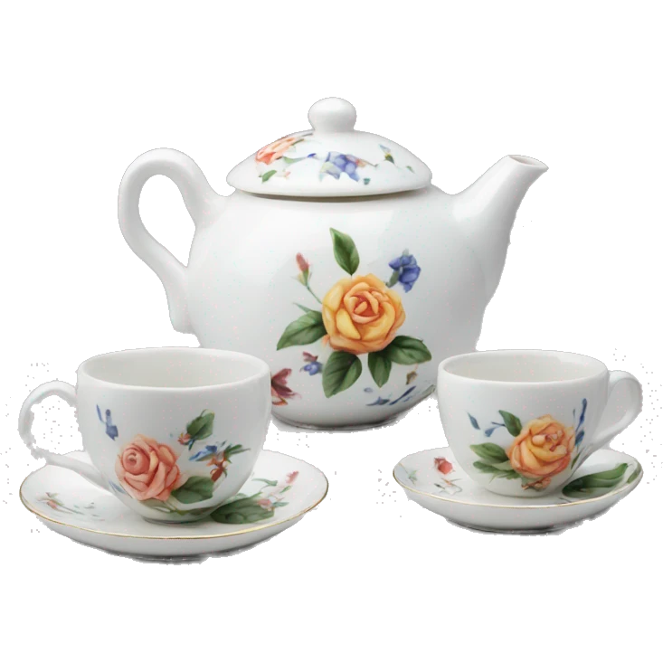 Porcelain tea set emoji