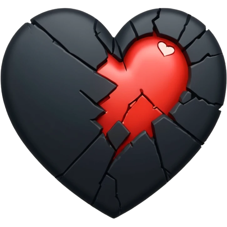 BLACK BROKEN HEART emoji