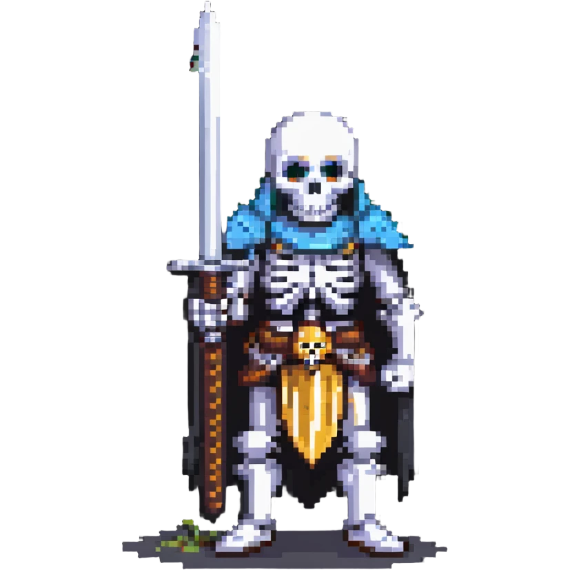skeleton warrior with a sword emoji