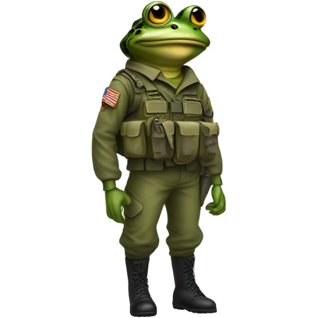Military frog emoji