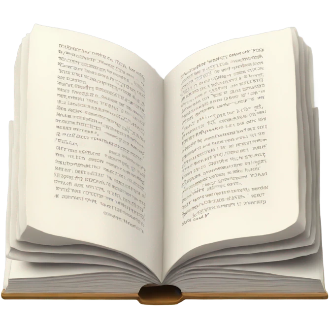 Open book, white cover  emoji