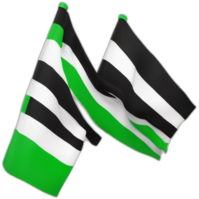 drapeau syrie libre avec les couleur vert blanc noir et 3 etoiule rouge emoji