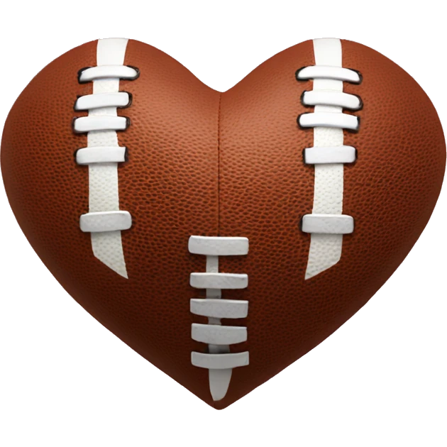 A football shaped in a heart emoji