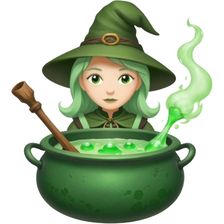 green witch cooking potion emoji