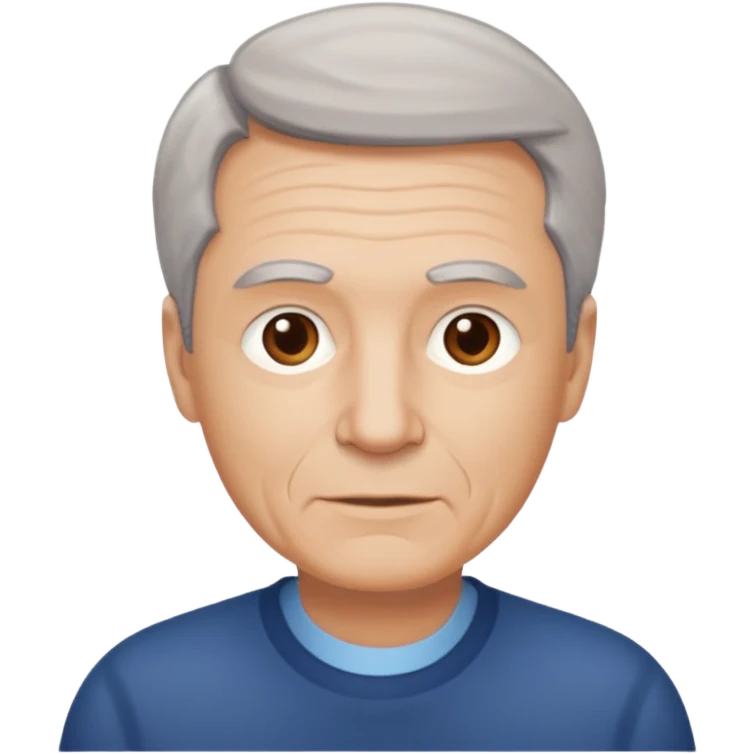 ahora hazme una hombre blanco viejito con el pelo corto y cafe oscuro emoji