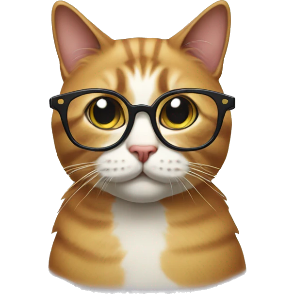 Cat wit glasses emoji