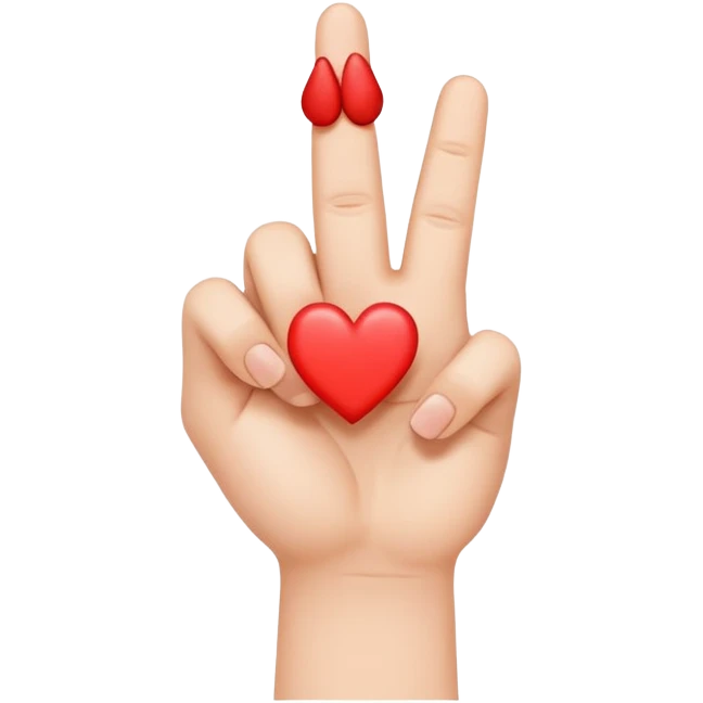 Finger heart with middle finger emoji
