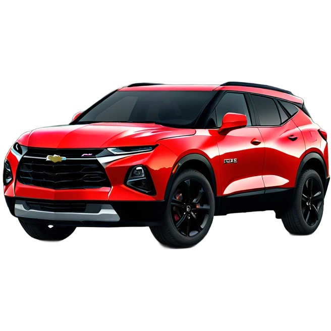 2020 red Chevrolet blazer black wheels black logo emoji