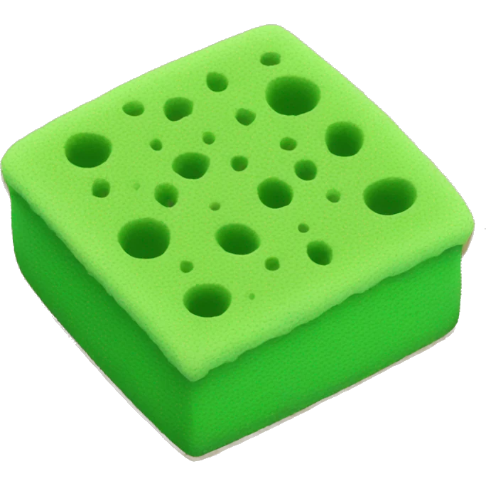 green flat square dish sponge emoji
