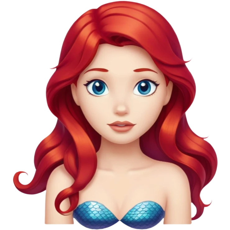 Ariel mermaid with red hair emoji