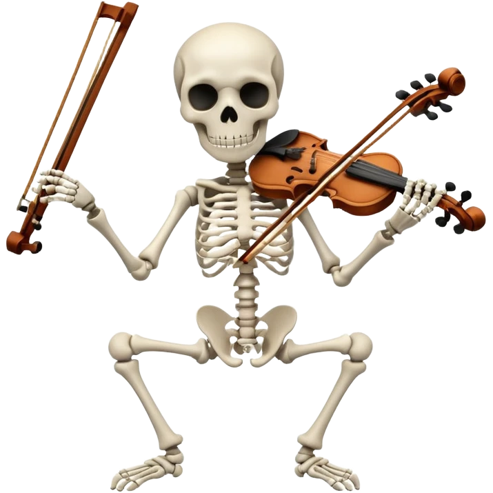 Skeleton playing the violin  emoji