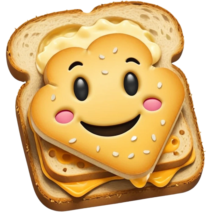 Cute shit sandwich emoji