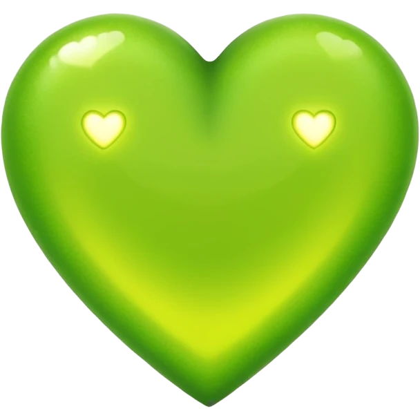 lime green heart with a glow emoji