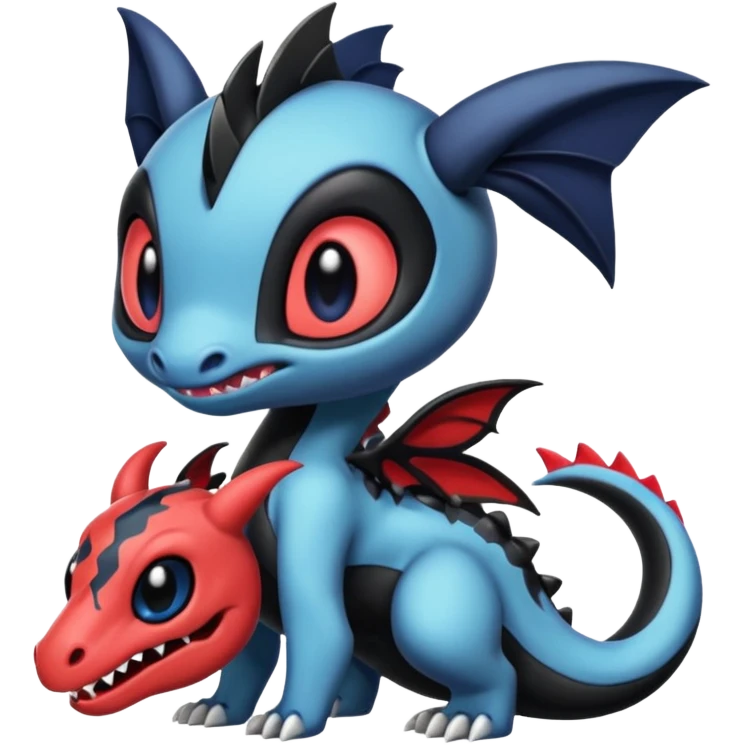 Colorful Exotic Meloetta-Toothless-Salandit-Darkrai-Venom-Stitch-Fakémon-creature-hybrid emoji