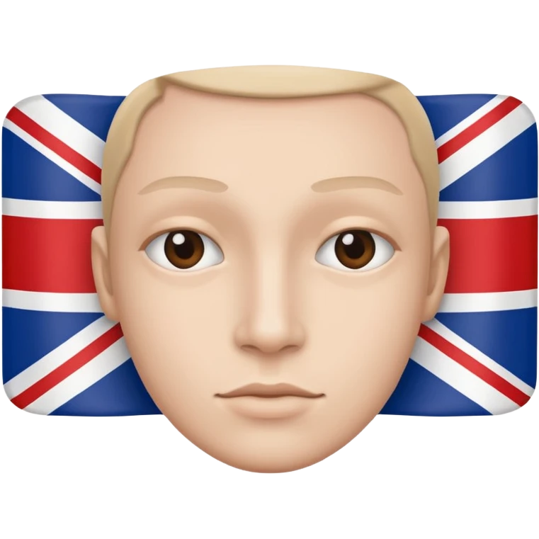 half UK and half face emoji