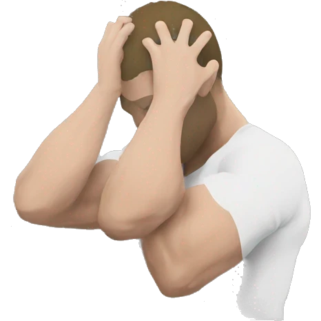 mma fighter hiding his face using hands emoji