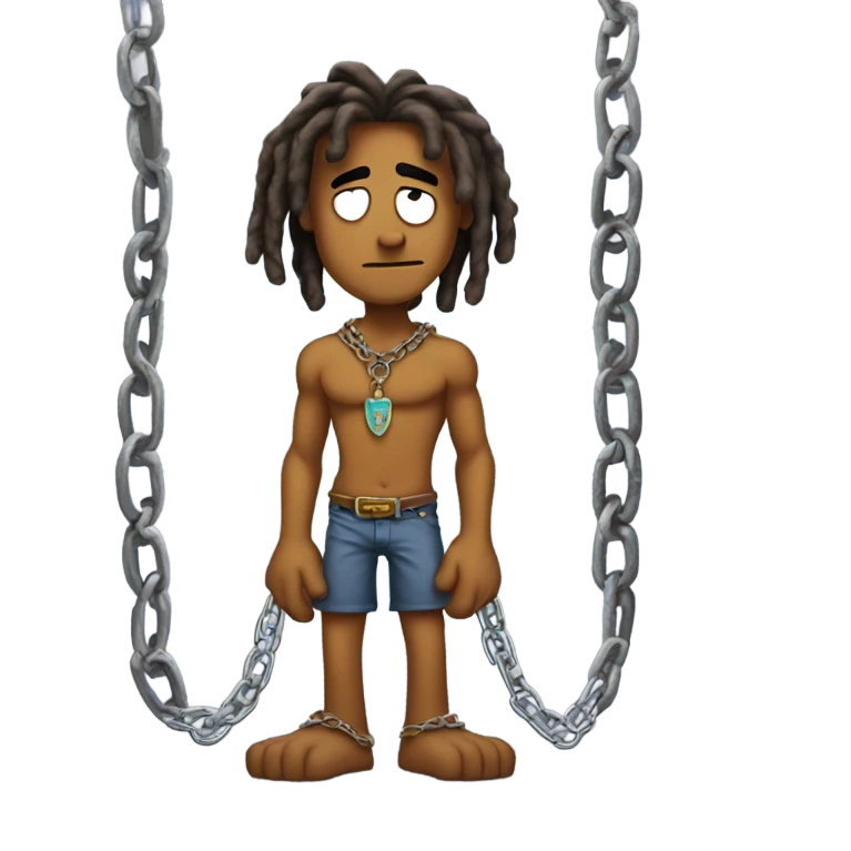 scooby doo with dreads and chains emoji