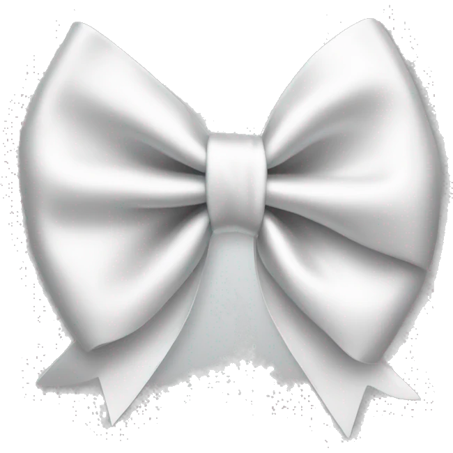 white satin bow emoji