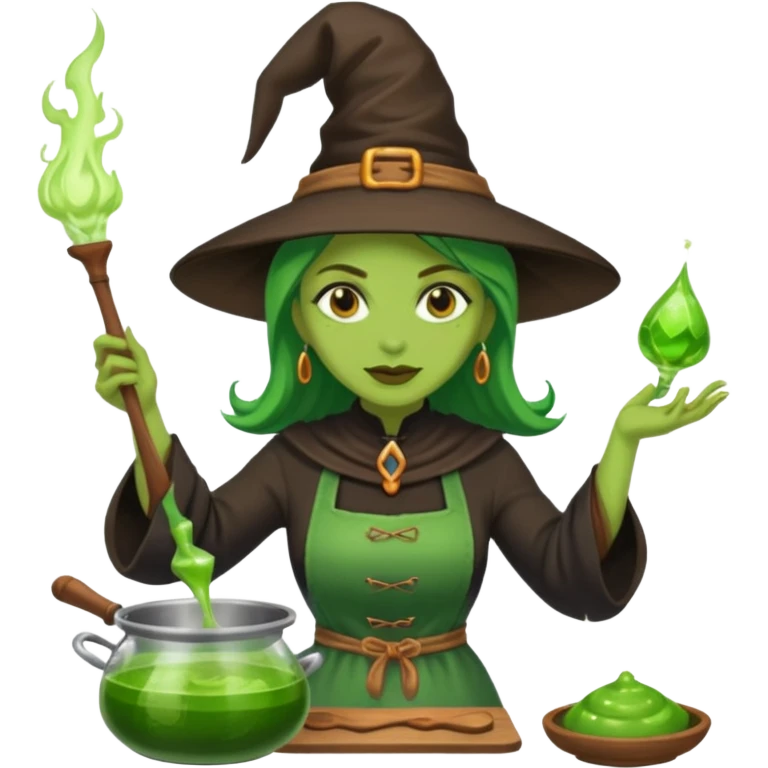 green witch cooking potion emoji