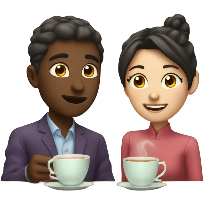 Couple having a tea timi emoji