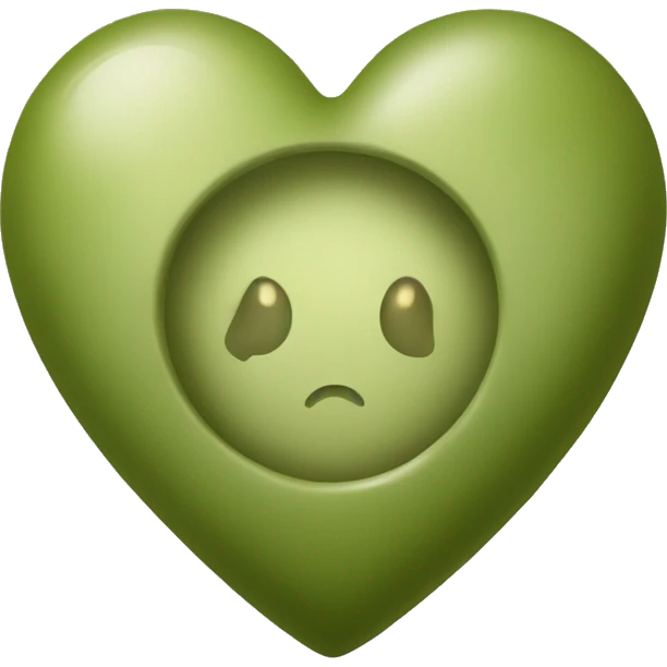A heart green olive emoji