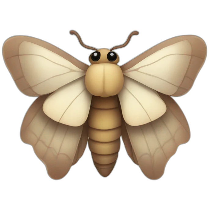 Cute moth emoji
