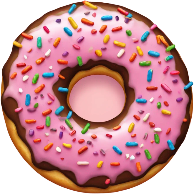 Donut with sprinkles emoji