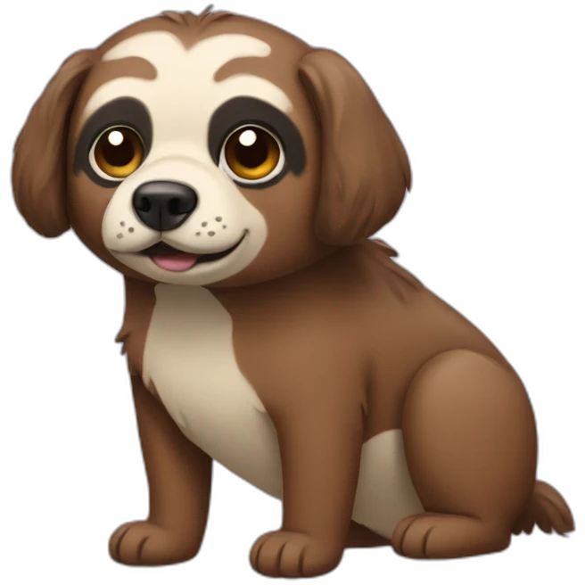 half dog, half sloth emoji