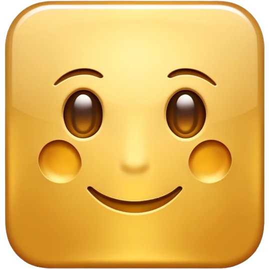 A golden square with a slight gradient emoji
