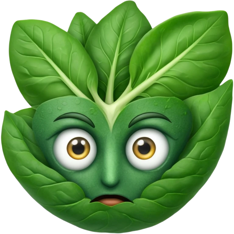 Spinach with eyes emoji