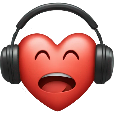 Heart with headphones emoji